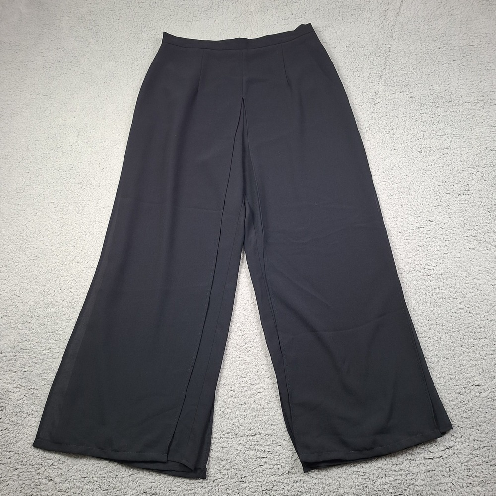 Vintage Dressbarn, Chiffon Flowy Wide Leg Dress Pants Layers Size 16 Large USA
